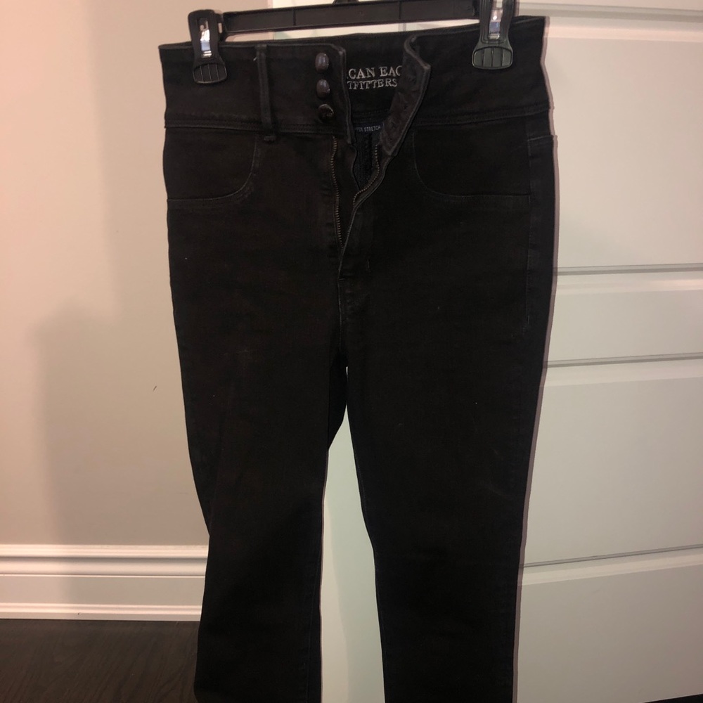 High waisted black jeans - super stretch